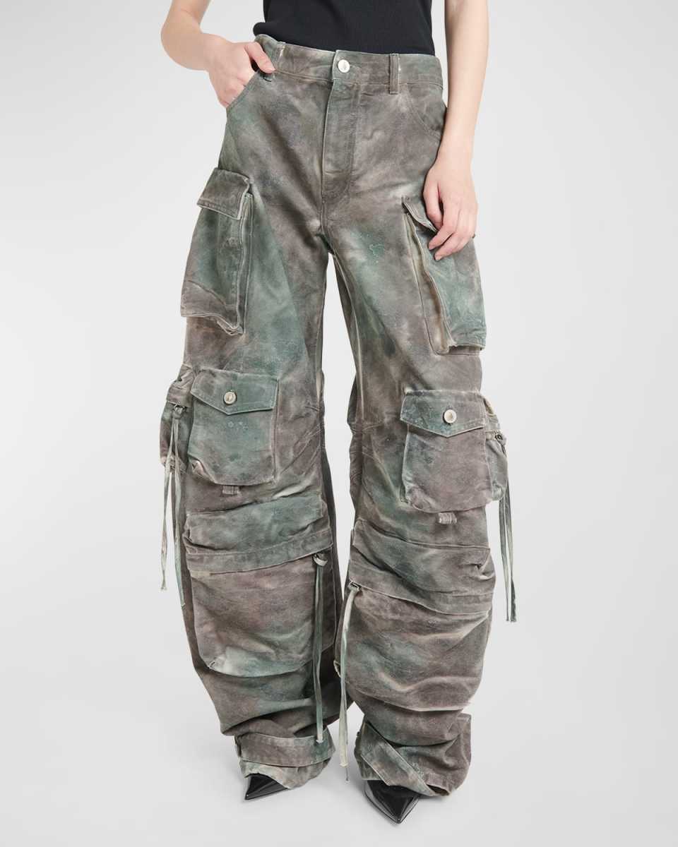Fern Tie-Dye Long Cargo Pants
